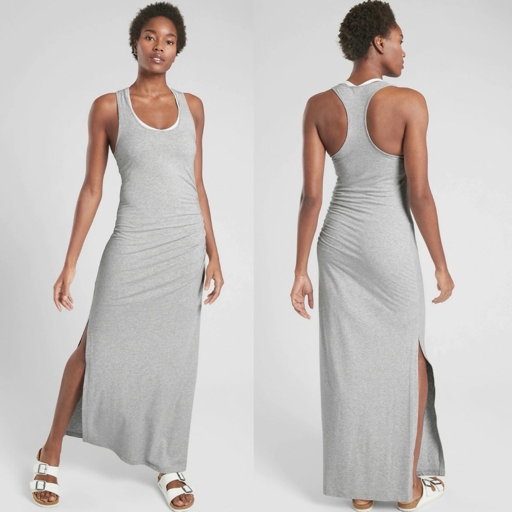 Athleta Playa Maxi Dress Racerback Size XL Sleeveless Pima Cotton Modal Blend